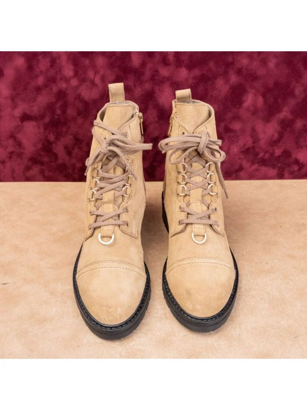 AllSaints Women Desert Suede Festival Party Ankle Combat Boots size 10US EUR40